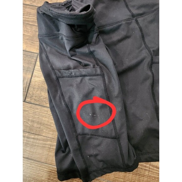 Baleaf Womens XL Black High-Waisted Bike Shorts Side Pockets Polyester/Spandex - Picture 7 of 8